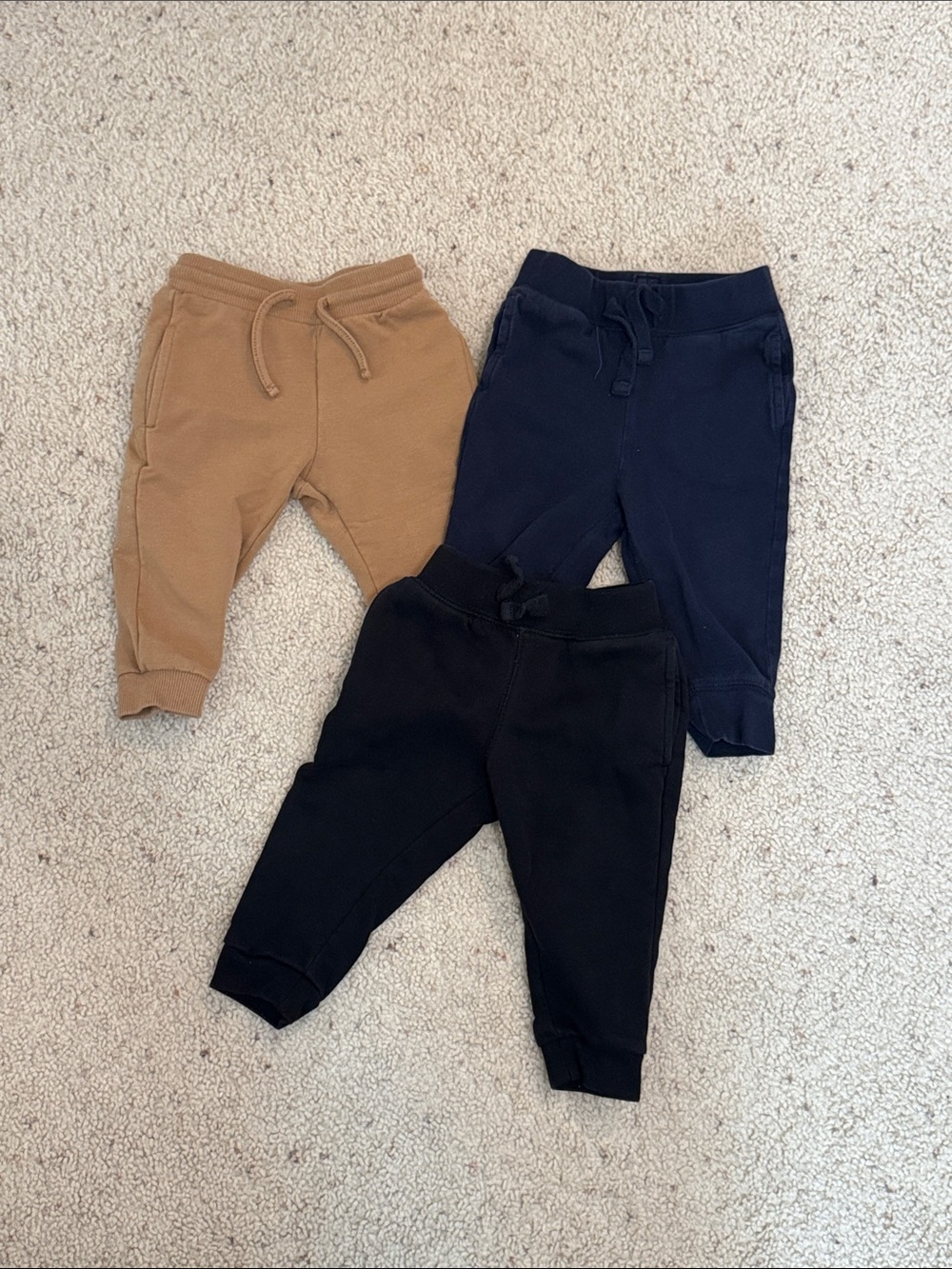 Sweatpants Trio - Black, Navy, Tan